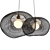 Modern Metal Grid Pendant Lamp 3D model small image 3