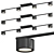 Title: Modern 4-Light Spot Fixture 3D model small image 1