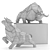 Bull Sculpture 3D Model for Renders 3D model small image 7