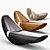 Cowrie Rocker Chaise Lounge Cabinet 3D model small image 2