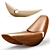 Cowrie Rocker Chaise Lounge Cabinet 3D model small image 5