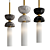 Elegant Kyoto Pendant Light Fixture 3D model small image 1