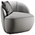 Swivel Chair with Adjustable Colors 3D model small image 5