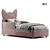 Sleek Meri Bed Frame 2017 3D model small image 1