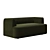 Boucle Gala 2 Seater Sofa 3D model small image 3