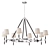 Equestrian Style Leather Chandelier 3D model small image 2