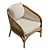 Handwoven Rattan Accent Chair 3D model small image 5