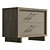 Modern Coastal Woven Nightstand in Light Playa 3D model small image 4