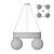 Modern Corner Design Kai Chandelier 3D model small image 5