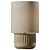 Modern Ribbed Concrete Table Lamp 3D model small image 1