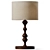 Rustic Elegance Wooden Table Lamp 3D model small image 1