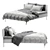 Storage Bed with Soft Headboard 3D model small image 1