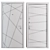 Modern Entry Metal Door Set 3D model small image 4