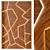 American Walnut 3D Wall Panel 3D model small image 3