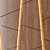 European Oak Diagonal Lit Panel 3D model small image 3