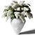 White Lilac in White Vase 3D model small image 1