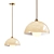 Windham Alabaster Dome Pendant: Elegant Lighting 3D model small image 1