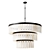 Windham Alabaster 3 Tier Chandelier 3D model small image 1