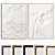 Plaster Dual Photo Frames Set 3D model small image 1