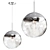 Glass Globe Pendant Chandelier 3D model small image 1