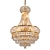 Empire Crystal Chandelier, Golden Finish 3D model small image 2