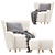  Elegant Velvet Armchair Audril 3D model small image 2