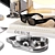 Contemporary Chrome Decor Set 3D model small image 2