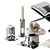 Contemporary Chrome Decor Set 3D model small image 5
