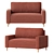 Ines Vertical Sofa: 5 Upholstery Options 3D model small image 3