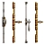 Classic Cremona Hardware Set 3D model small image 1