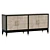 Faux Shagreen Sideboard, UV Unwrapped 3D model small image 1