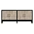 Faux Shagreen Sideboard, UV Unwrapped 3D model small image 2