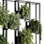 Metal Frame Vertical Garden Divider 3D model small image 5