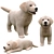 Golden Retriever Puppies Miniatures 3D model small image 1