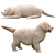 Golden Retriever Puppies Miniatures 3D model small image 12