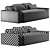 Modern Upholstered RH Dillon Sofa 3D model small image 6