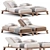 Elegant Blain Sun Loungers Model 3D model small image 2