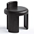 Modern Sculptural Kafa Stool 3D model small image 1