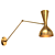 Mid-Century Brass Articulated Sconce 3D model small image 2