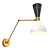 Mid-Century Brass Articulated Sconce 3D model small image 3