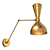 Mid-Century Brass Articulated Sconce 3D model small image 4