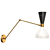 Mid-Century Brass Articulated Sconce 3D model small image 5