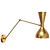 Mid-Century Brass Articulated Sconce 3D model small image 6