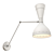 Mid-Century Brass Articulated Sconce 3D model small image 7