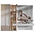 Customizable Furniture Composition with Decor 3D model small image 1