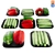 Versatile Texture Pepper Cucumbers 3D model small image 3