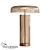 Modern Brass Glass Table Lamp 3D model small image 1