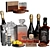 Luxury Beverage & Cigar Set 3D model small image 1