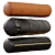 Luxury Leather Bolster Throw Pillows 3D model small image 2