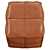 CB2 Brown Leather Square Pouf 3D model small image 4